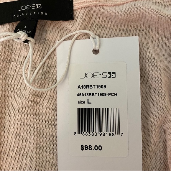 Joe's Jeans Rebel Distressed Tee, Peach. - Picture 7 of 9